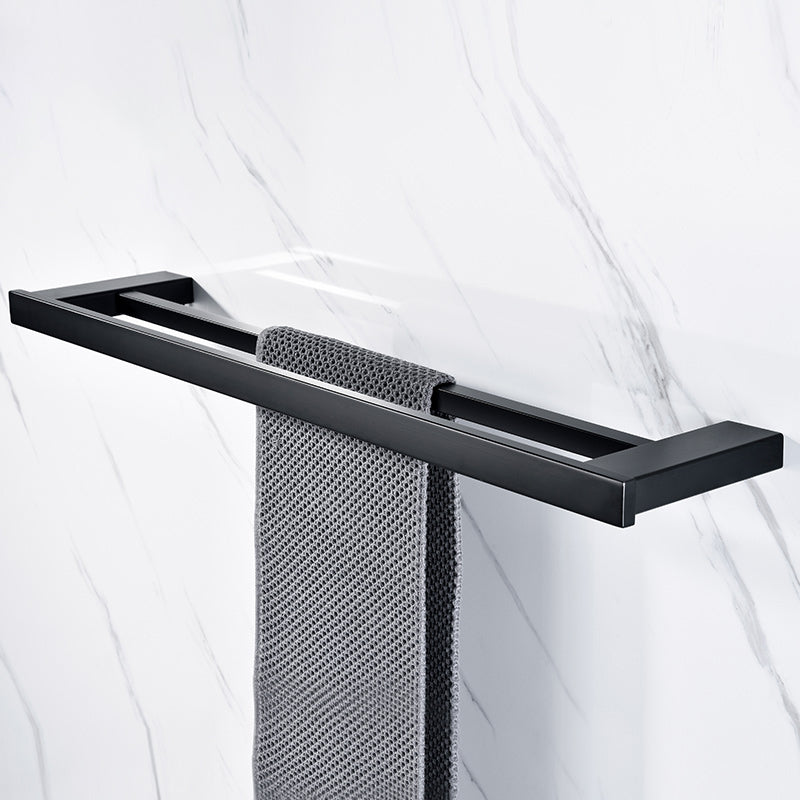 Lisslune | 5-piece Modernism Bath Accessory Set in Matte Black Stainless Steel