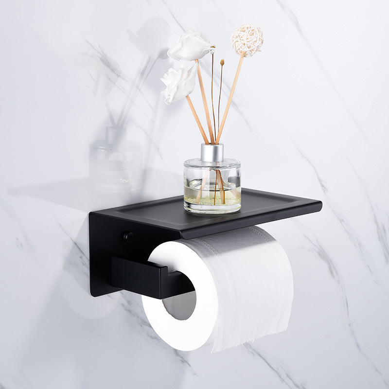 Lisslune | 5-piece Modernism Bathroom Accessory Set in Matte Black Stainless Steel