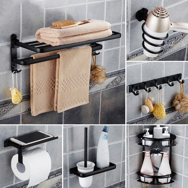 Lisslune | Modern Bathroom Accessories Hardware Set Black Accessories Hardware Set
