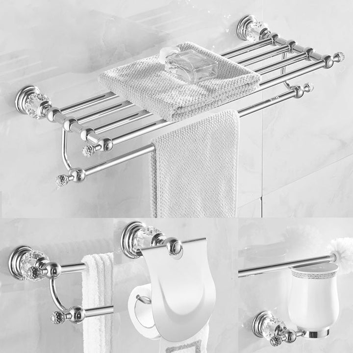 Lisslune | Modern Bathroom Accessories Hardware Set Silver Accessories Hardware Set
