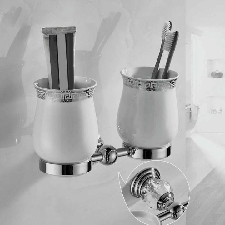 Lisslune | Modern Bathroom Accessories Hardware Set Silver Accessories Hardware Set
