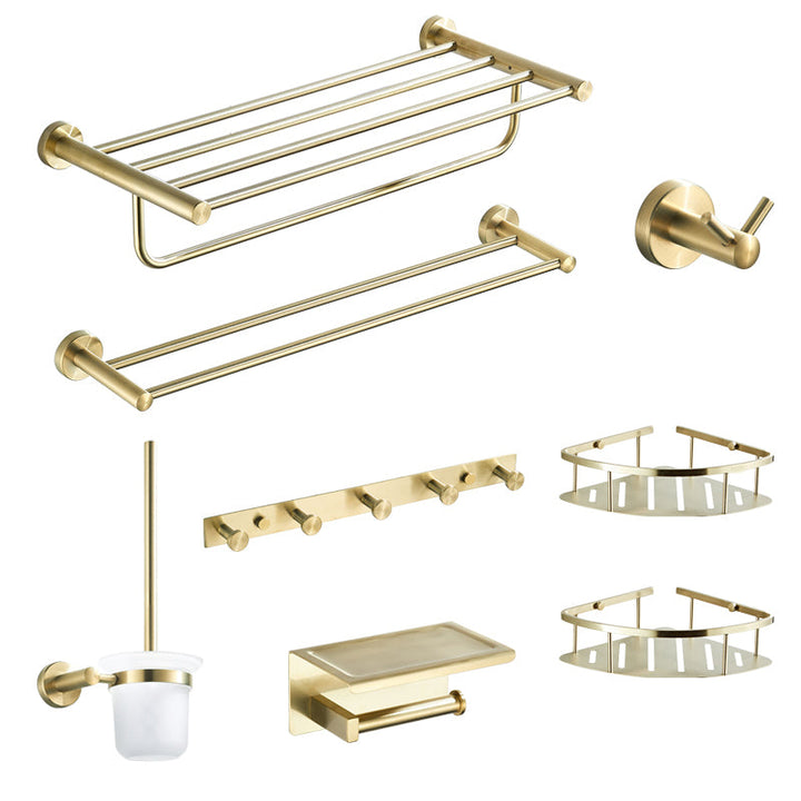 Lisslune | Traditional Brushed Brass Bathroom Accessories As Individual Piece Or In Set Made Of Metal