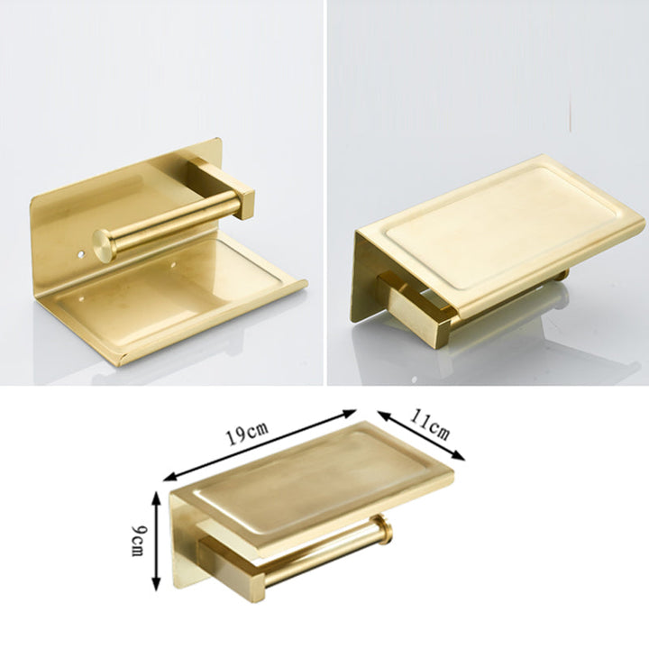 Lisslune | Traditional Brushed Brass Bathroom Accessories As Individual Piece Or In Set made of Metal