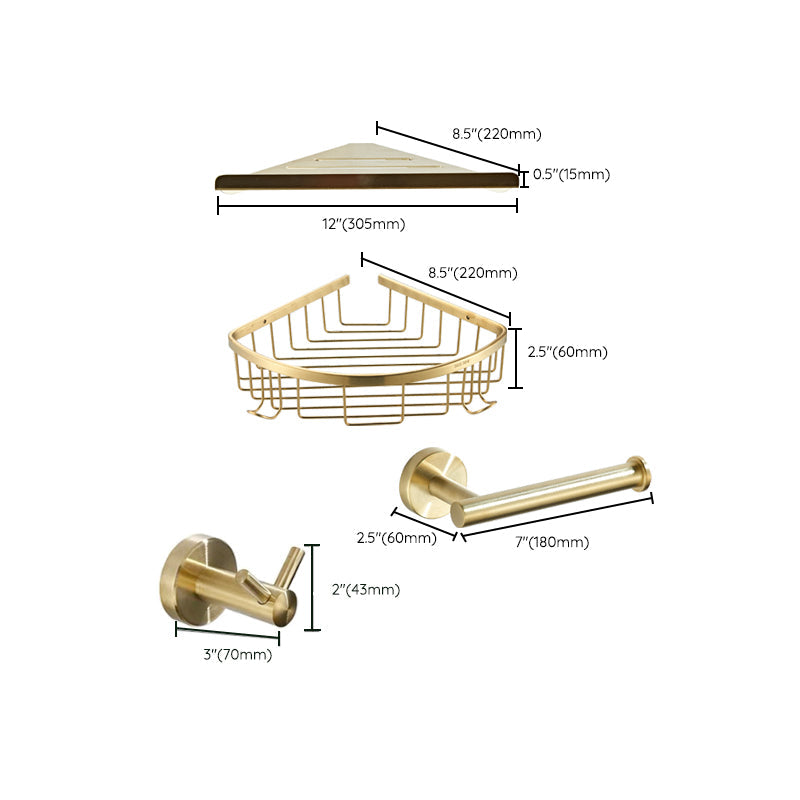 Lisslune | Traditional Brushed Brass Bathroom Accessories As Individual Piece Or In Set Made Of Metal