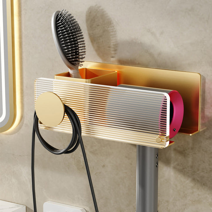 Lisslune | Modern Bathroom Accessory Set made of Gold Metal and Acrylic Bath Accessory Set