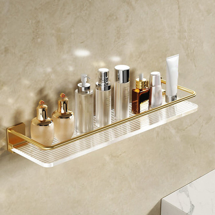 Lisslune | Modern Bathroom Accessory Set made of Gold Metal and Acrylic Bath Accessory Set