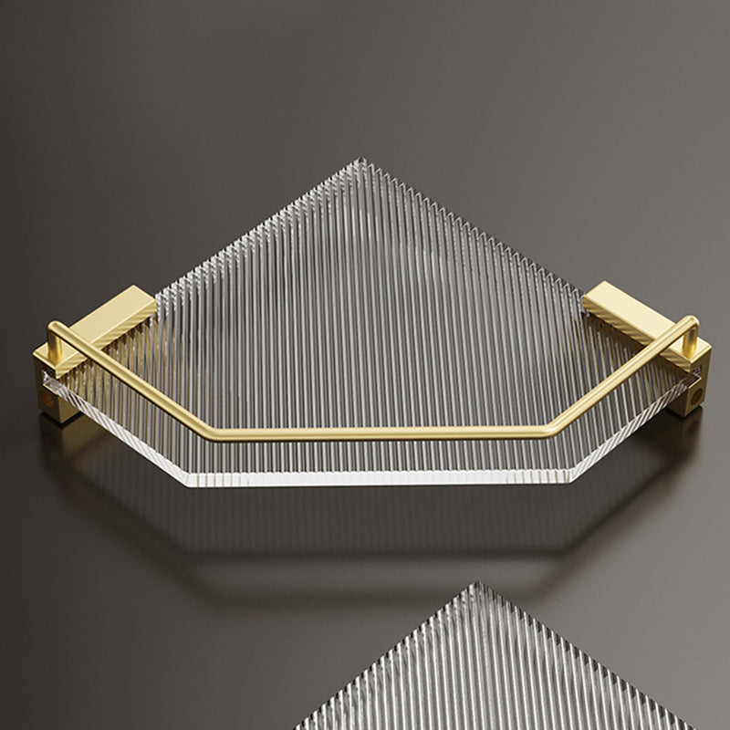 Lisslune | Modern Bathroom Accessory Set made of Gold Metal and Acrylic Bath Accessory Set