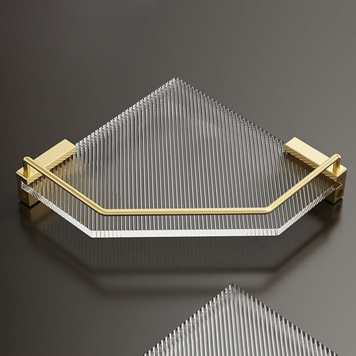 Lisslune | Modern Bathroom Accessory Set made of Gold Metal and Acrylic Bath Accessory Set
