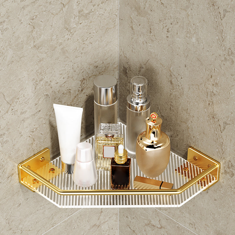 Lisslune | Modern Bathroom Accessory Set made of Gold Metal and Acrylic Bath Accessory Set