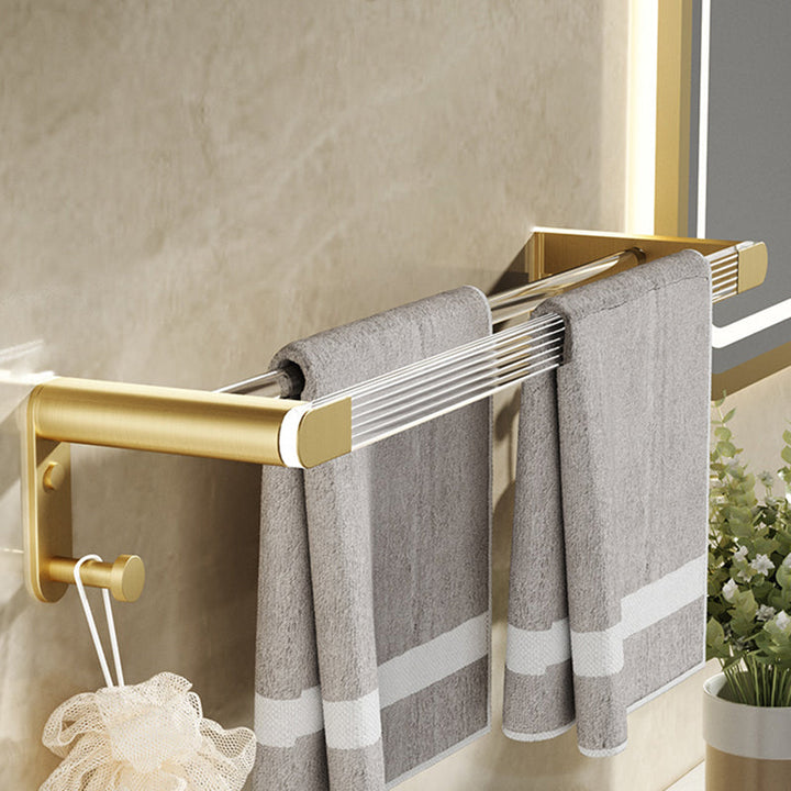 Lisslune | Modern Bathroom Accessory Set made of Gold Metal and Acrylic Bath Accessory Set