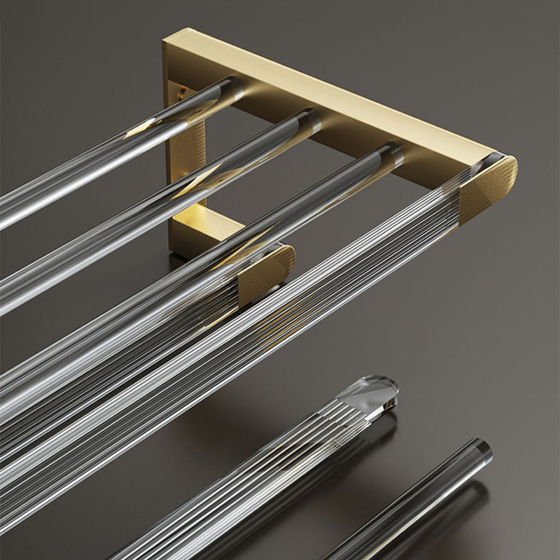 Lisslune | Modern Bathroom Accessory Set made of Gold Metal and Acrylic Bath Accessory Set