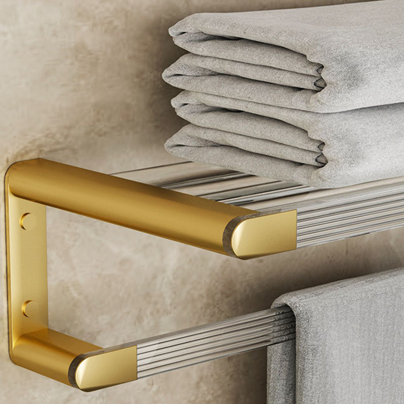 Lisslune | Modern Bathroom Accessory Set made of Gold Metal and Acrylic Bath Accessory Set