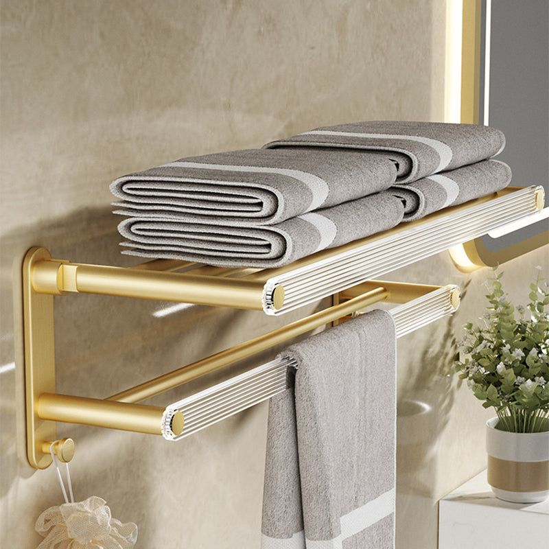 Lisslune | Modern Bathroom Accessory Set made of Gold Metal and Acrylic Bath Accessory Set