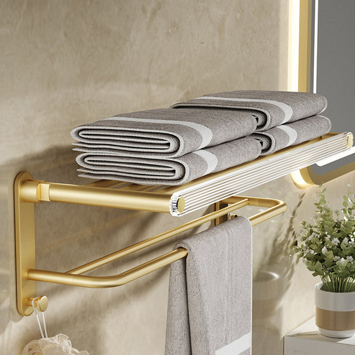 Lisslune | Modern Bathroom Accessory Set made of Gold Metal and Acrylic Bath Accessory Set