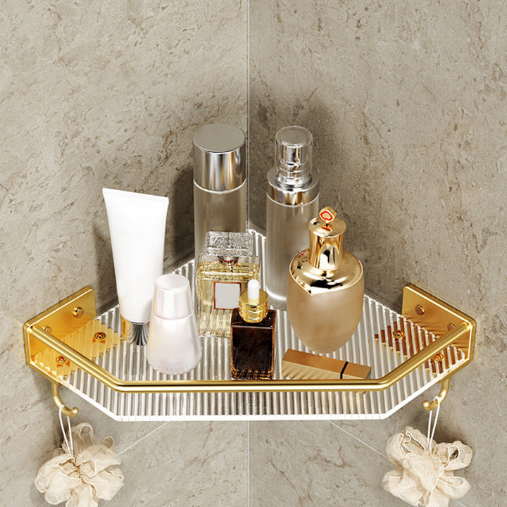 Lisslune | Modern Bathroom Accessory Set made of Gold Metal and Acrylic Bath Accessory Set