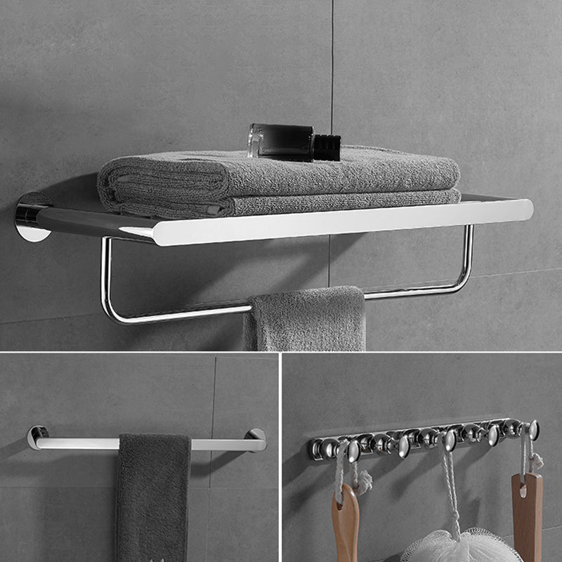 Lisslune | Modern Bathroom Accessories Hardware Set Silver Bathroom Hardware Set