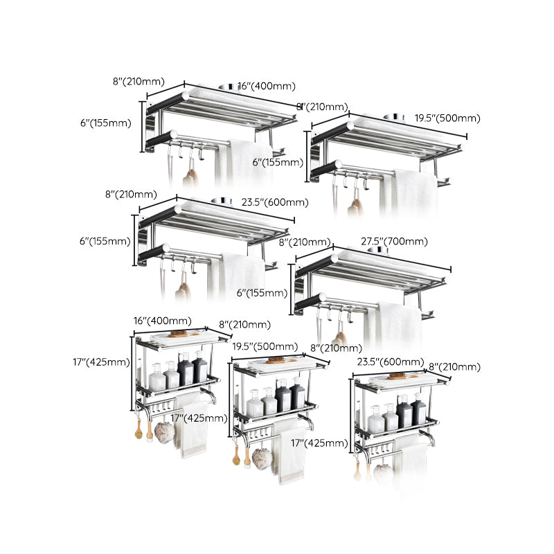 Lisslune | Contemporary Metal Bathroom Accessories Single Piece or as Set with Paper Holder