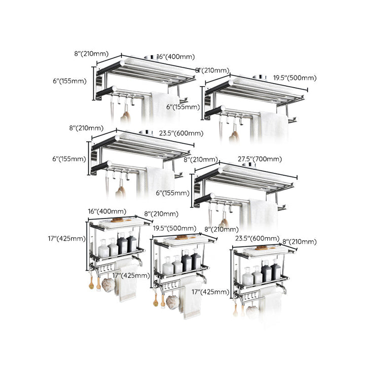 Lisslune | Contemporary Metal Bathroom Accessories Single Piece or as Set with Paper Holder