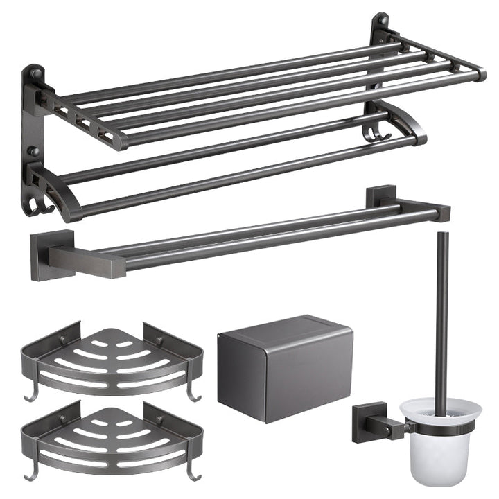 Lisslune | Modern Bathroom Accessories Hardware Set Gray Bathroom Hardware Set