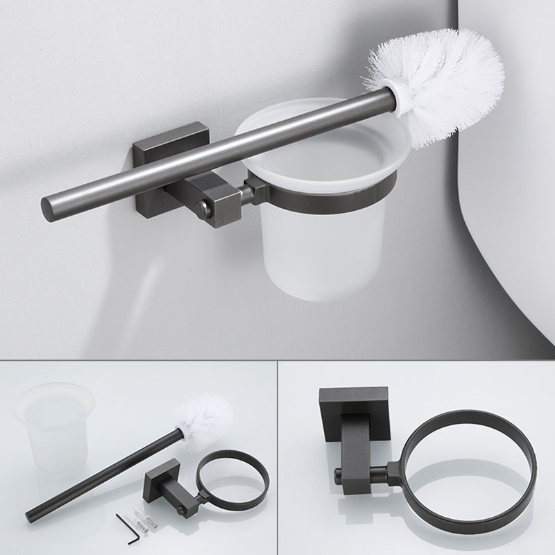 Lisslune | Modern Bathroom Accessories Hardware Set Gray Bathroom Hardware Set