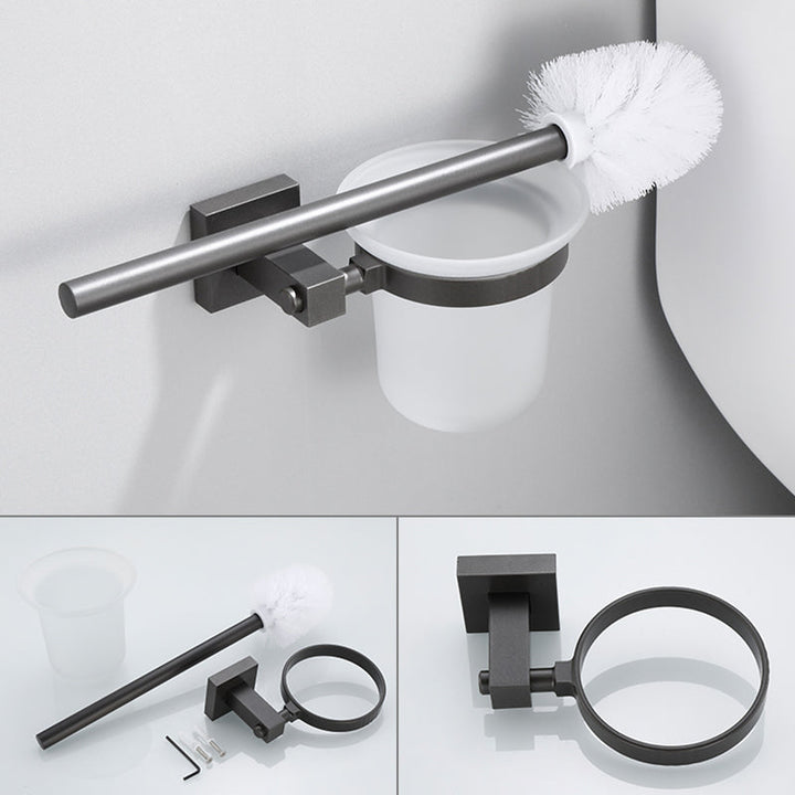 Lisslune | Modern Bathroom Accessories Hardware Set Gray Bathroom Hardware Set
