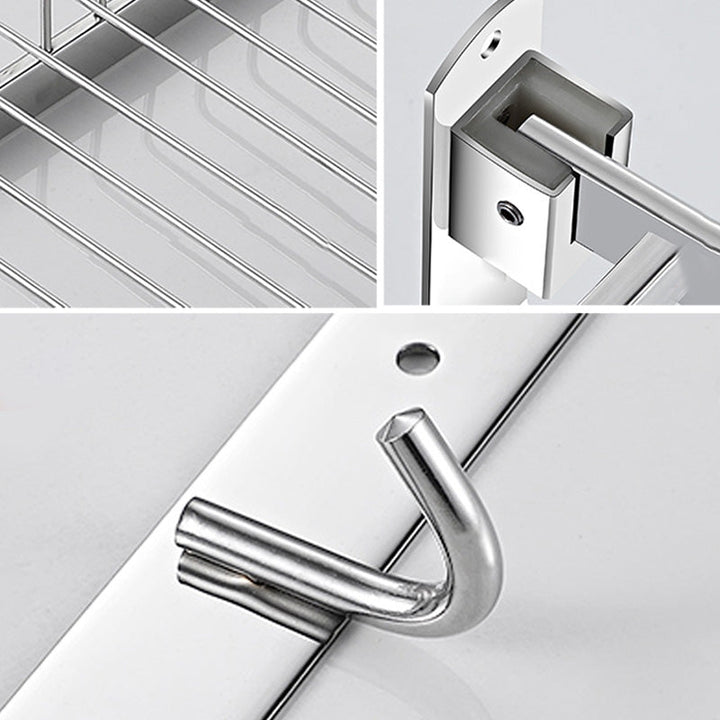 Lisslune | Modern Bathroom Accessories Hardware Set Silver Bathroom Hardware
