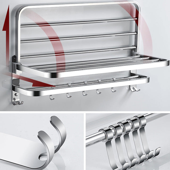 Lisslune | Modern Bathroom Accessories Hardware Set Silver Bathroom Hardware