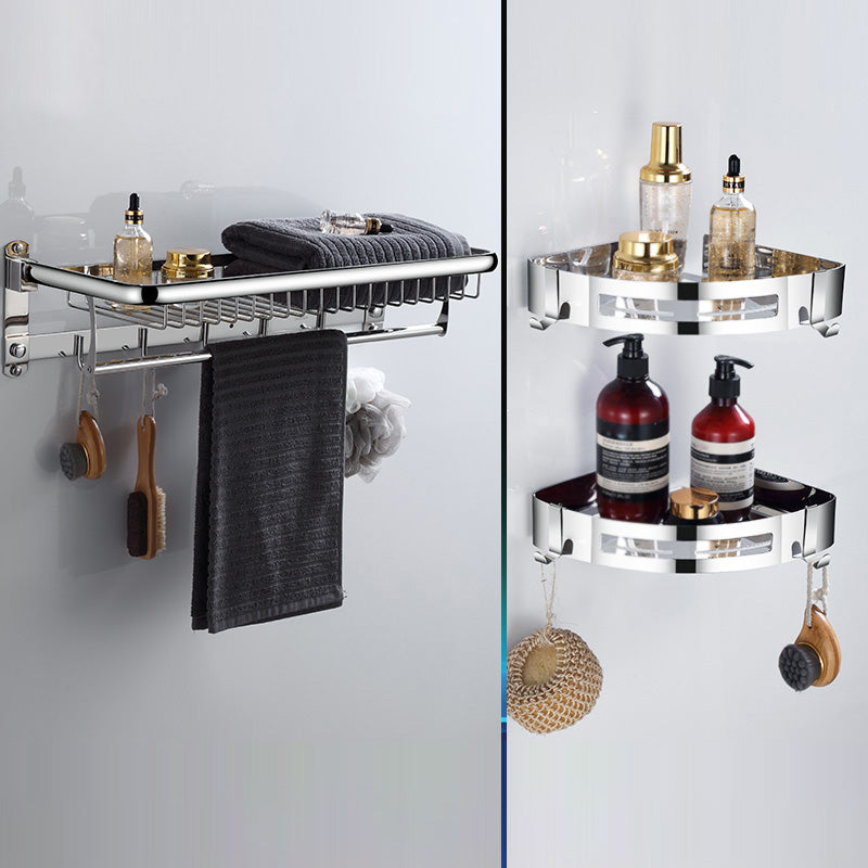 Lisslune | Modern Bathroom Accessories Hardware Set Silver Bathroom Hardware