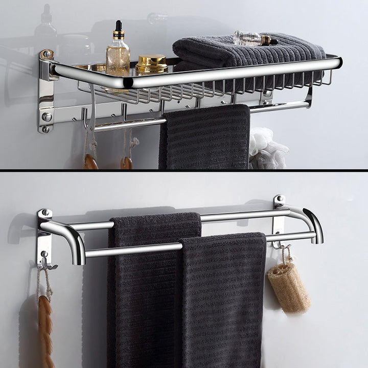 Lisslune | Modern Bathroom Accessories Hardware Set Silver Bathroom Hardware