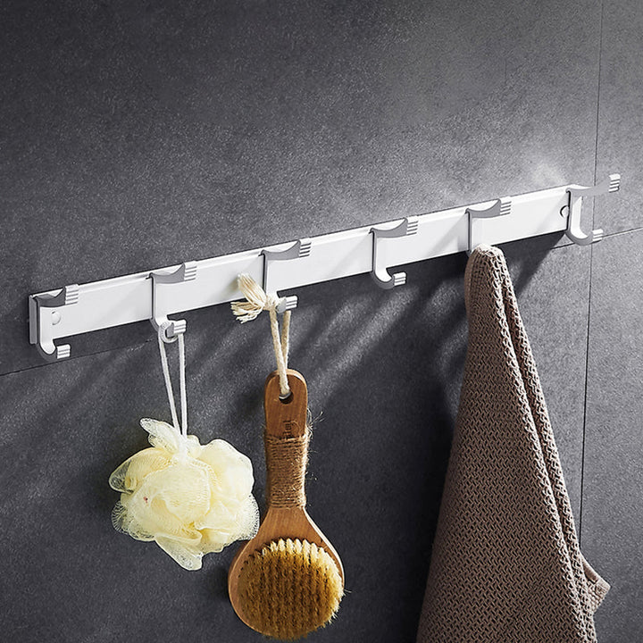 Lisslune | Contemporary silver metal bathroom accessory set with towel holder