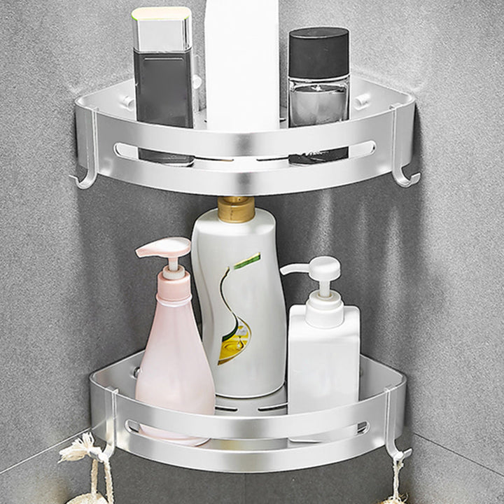 Lisslune | Contemporary Metal Bathroom Accessories Hardware Set with Bathroom Shelf