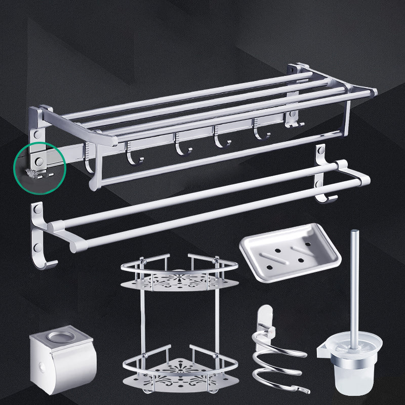 Lisslune | Contemporary Metal Bathroom Accessories Hardware Set with Bathroom Shelf