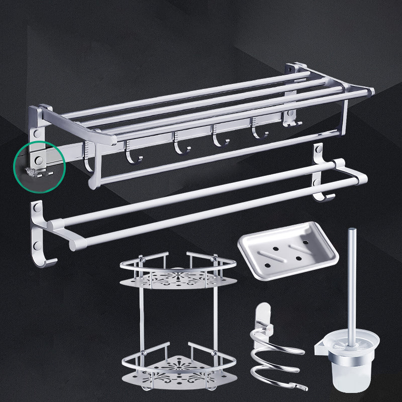 Lisslune | Contemporary Metal Bathroom Accessories Hardware Set with Bathroom Shelf