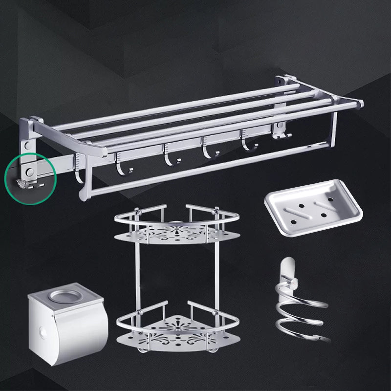 Lisslune | Contemporary Metal Bathroom Accessories Hardware Set with Bathroom Shelf