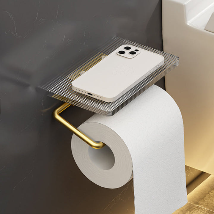Lisslune | 6-piece bathroom accessory set made of gold-colored metal bathroom hardware set