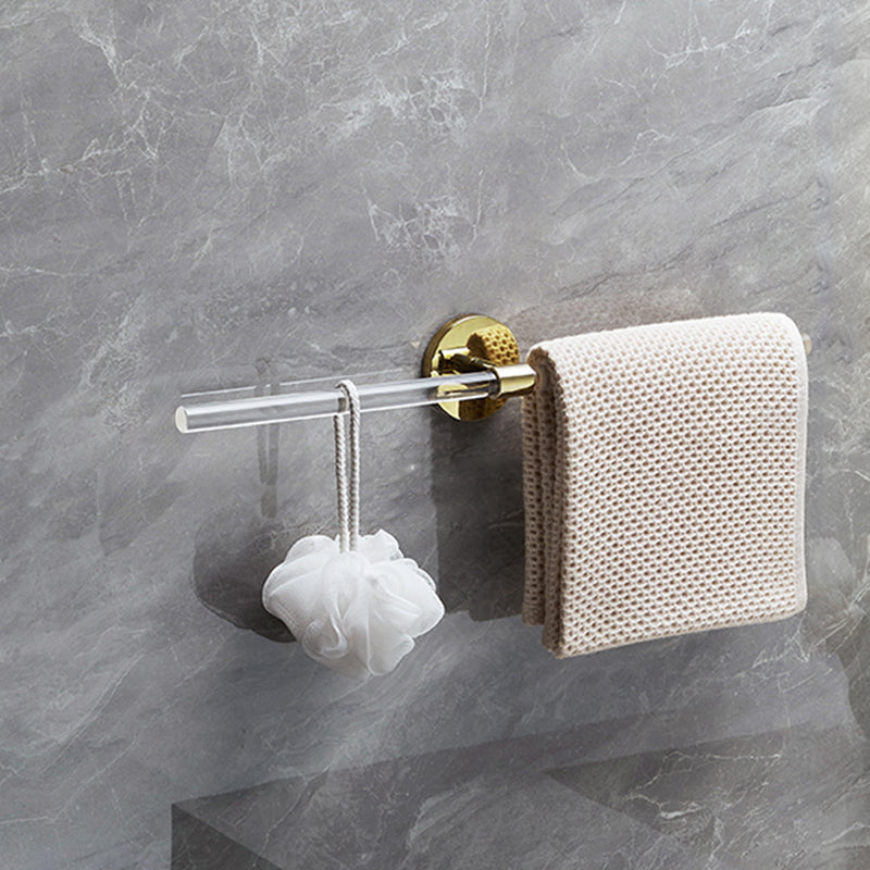 Lisslune | 6-piece bathroom accessory set made of gold-colored metal bathroom hardware set