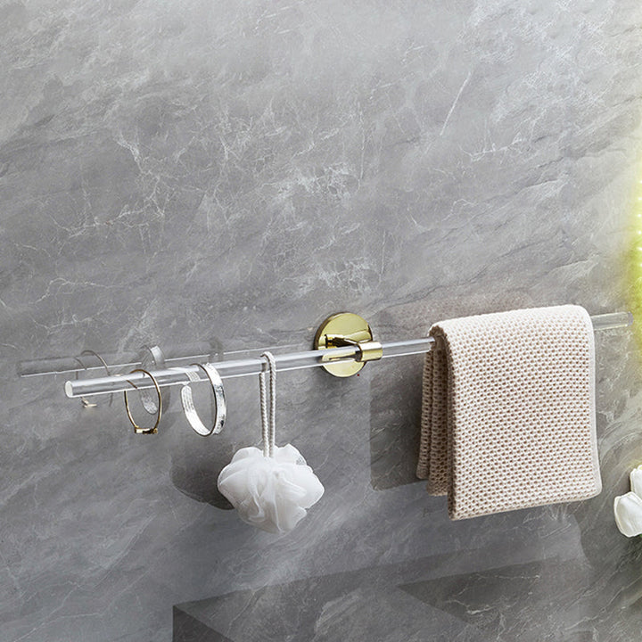 Lisslune | 6-piece bathroom accessory set made of gold-colored metal bathroom hardware set