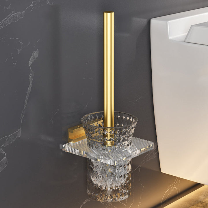 Lisslune | 6-piece bathroom accessory set made of gold-colored metal bathroom hardware set