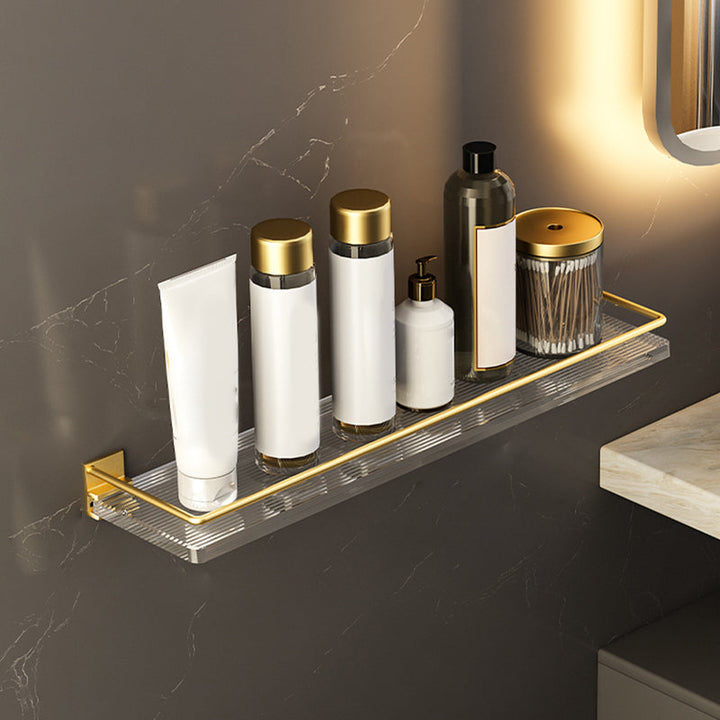 Lisslune | 6-piece bathroom accessory set made of gold-colored metal bathroom hardware set