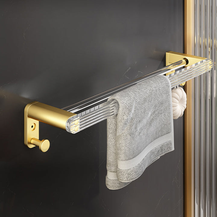 Lisslune | 6-piece bathroom accessory set made of gold-colored metal bathroom hardware set
