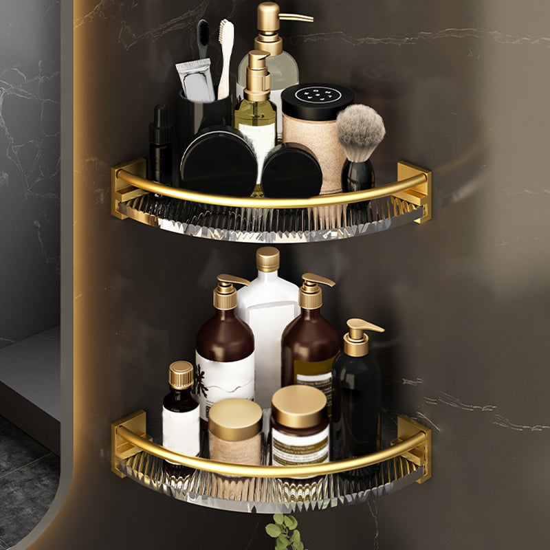 Lisslune | 6-piece bathroom accessory set made of gold-colored metal bathroom hardware set