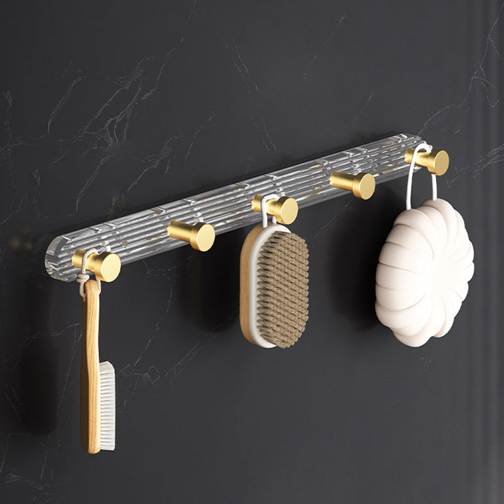 Lisslune | 6-piece bathroom accessory set made of gold-colored metal bathroom hardware set