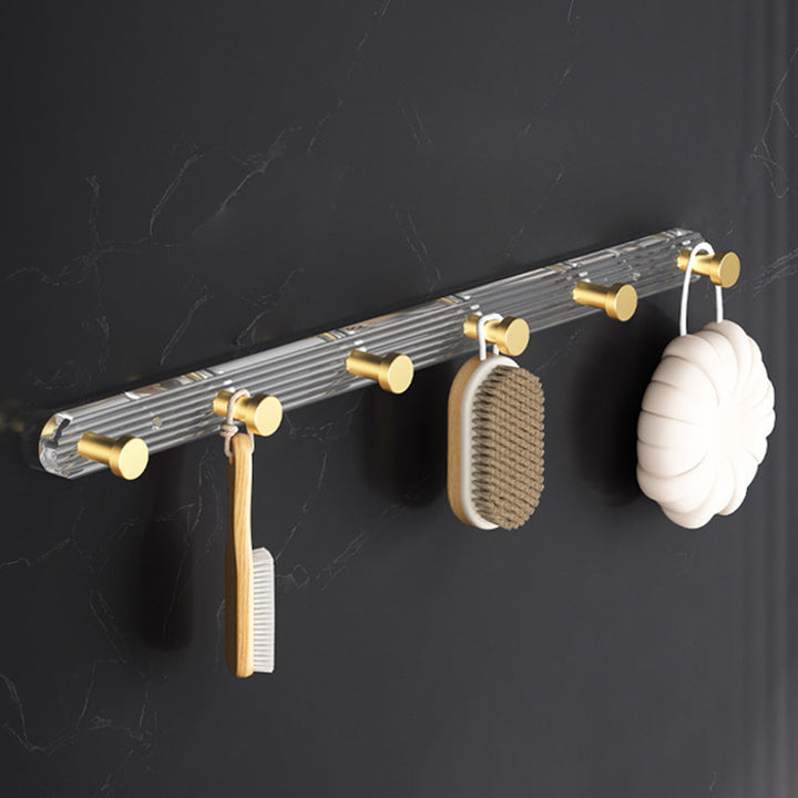 Lisslune | 6-piece bathroom accessory set made of gold-colored metal bathroom hardware set