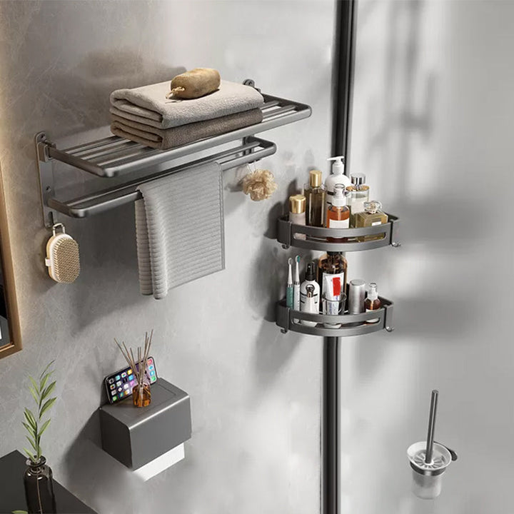 Lisslune | Modern Bathroom Accessory Hardware Set Gray Bathroom Accessories