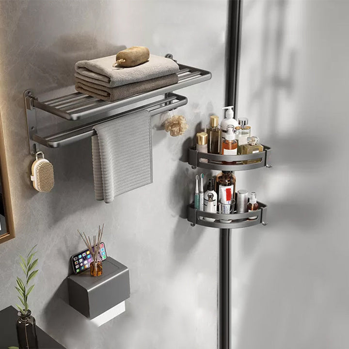Lisslune | Modern Bathroom Accessory Hardware Set Gray Bathroom Accessories