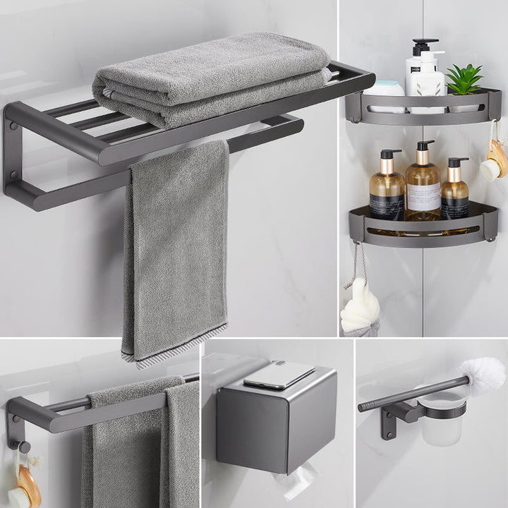 Lisslune | Gray Bathroom Accessory Set Modern Bathroom Accessories Hardware Set