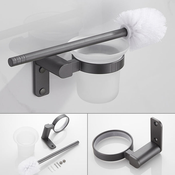 Lisslune | Gray Bathroom Accessory Set Modern Bathroom Accessories Hardware Set