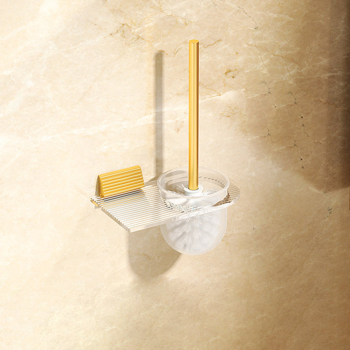 Lisslune | Modern 7-piece Bathroom Accessory Set Metal Bathroom Set in Gold