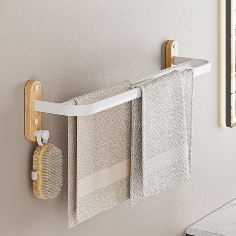 Lisslune | White Metal and Solid Wood Bathroom Accessories Hardware Set