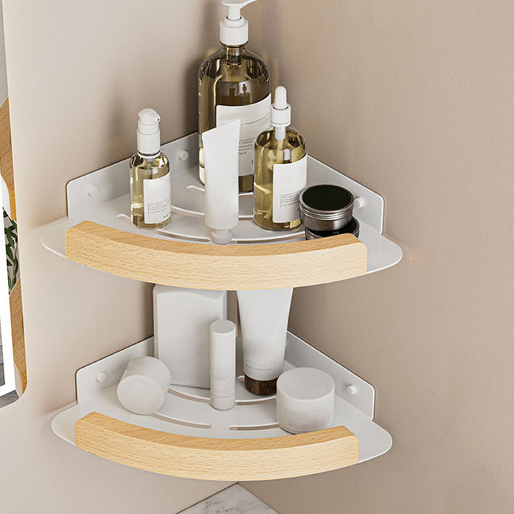 Lisslune | White Metal and Solid Wood Bathroom Accessories Hardware Set